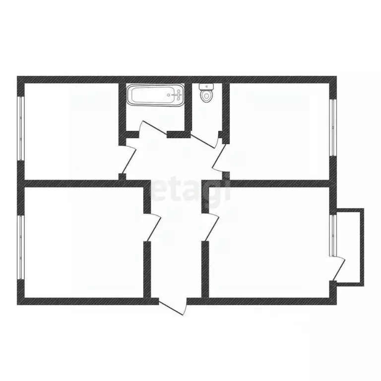 3-к кв. Иркутская область, Ангарск ул. Матросова, 9 (82.1 м) - Фото 0