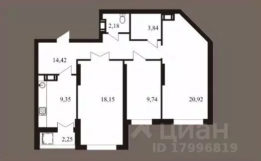 3-к кв. Саратовская область, Саратов Царицынский жилой комплекс, 4к2 ... - Фото 2