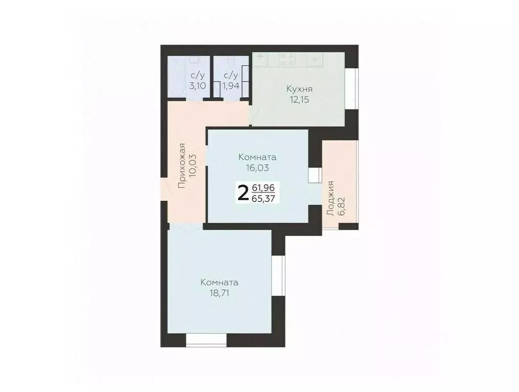 2-к кв. Орловская область, Орел ул. Панчука, 83Б (65.37 м) - Фото 0