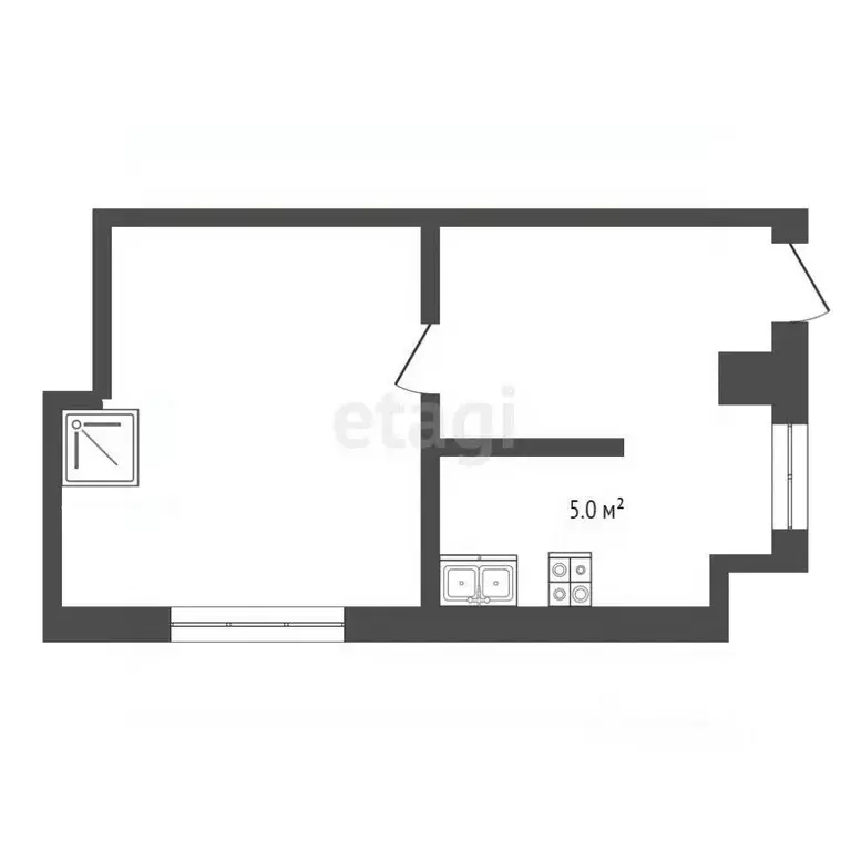 1-к кв. Московская область, Воскресенск городской округ, Хорлово пгт ... - Фото 2