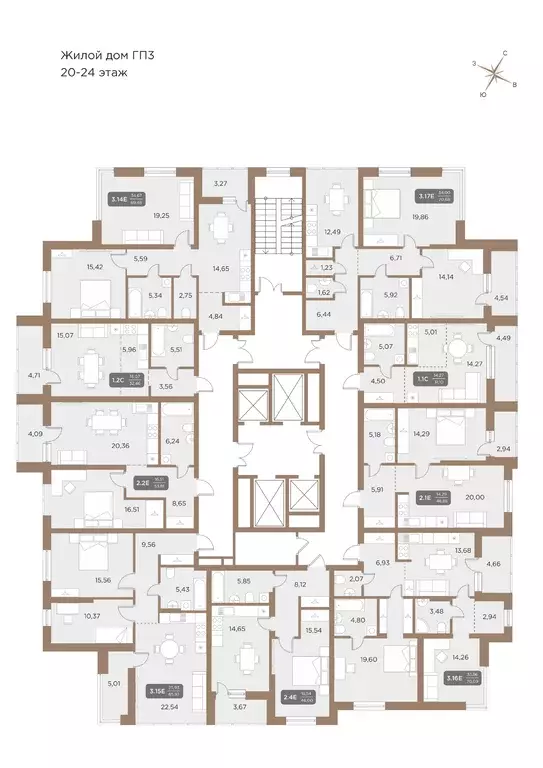3-к квартира, 70.68 м - Фото 1
