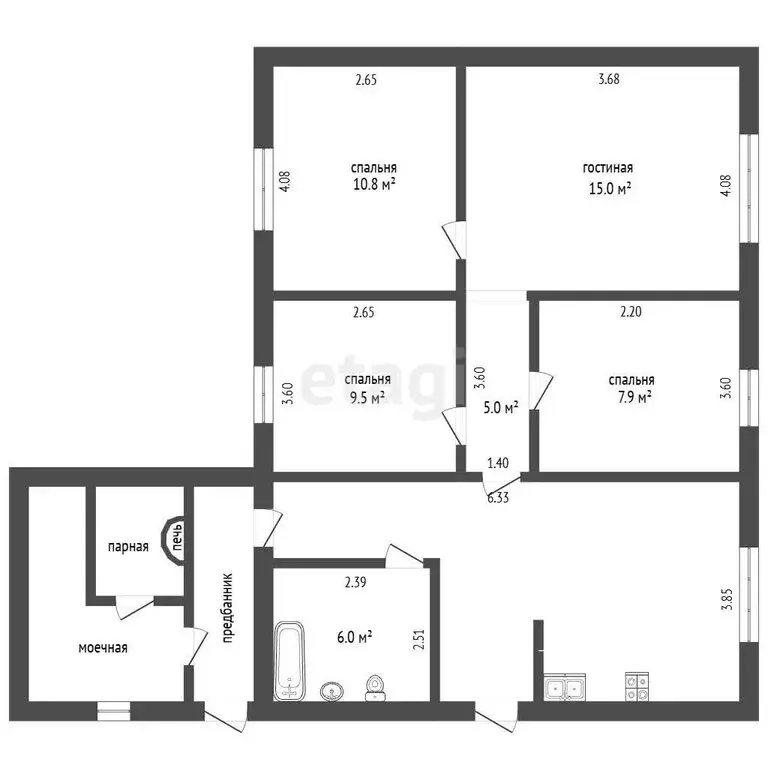 Дом в село Ворогушино, Новая улица (80 м) - Фото 1