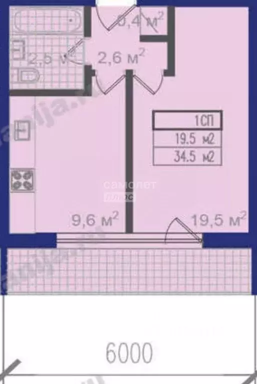 1-к кв. Москва Судостроительная ул., 28к1 (35.0 м) - Фото 2