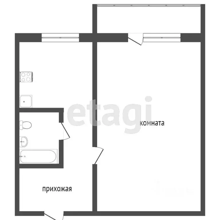 1-к кв. Ростовская область, Ростов-на-Дону ул. Еременко, 114 (34.0 м) - Фото 0