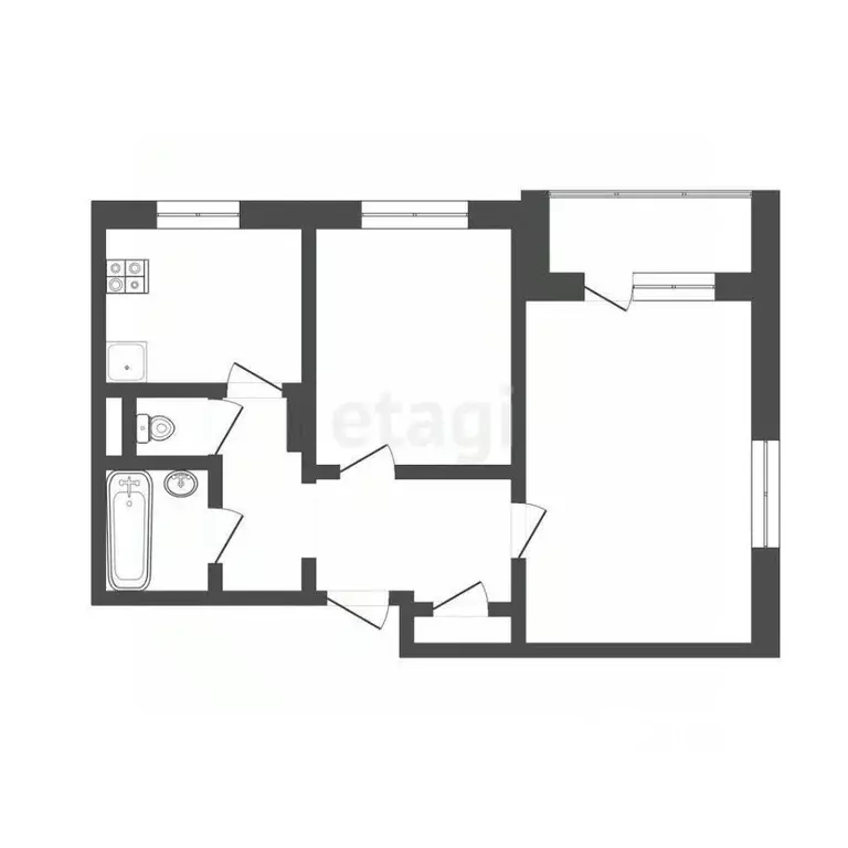 2-к кв. Смоленская область, Смоленск ш. Киевское, 58 (62.3 м) - Фото 1