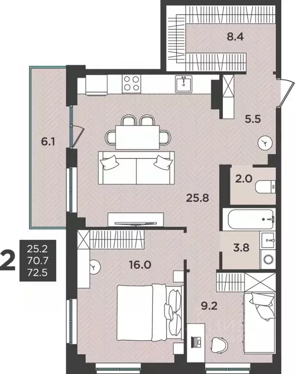 3-к кв. Архангельская область, Северодвинск  (72.5 м) - Фото 0