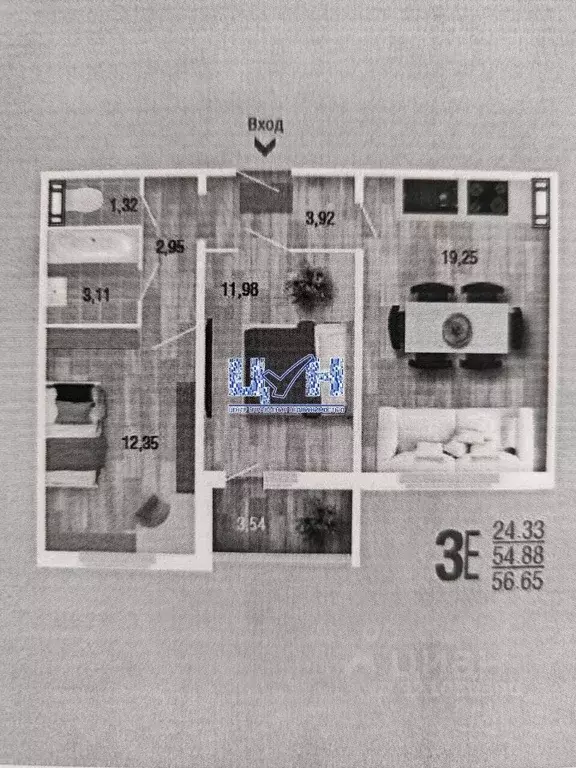 2-к кв. Курская область, Курск Рябиновая ул., 26Б (54.9 м) - Фото 1