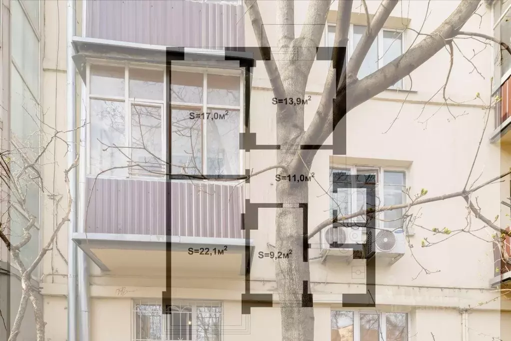 4-к кв. Москва Оболенский пер., 9К3 (82.1 м) - Фото 2