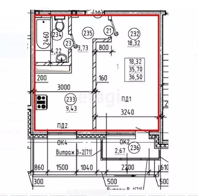 1-комнатная квартира: Невельск, Северная улица, 14 (32 м) - Фото 2