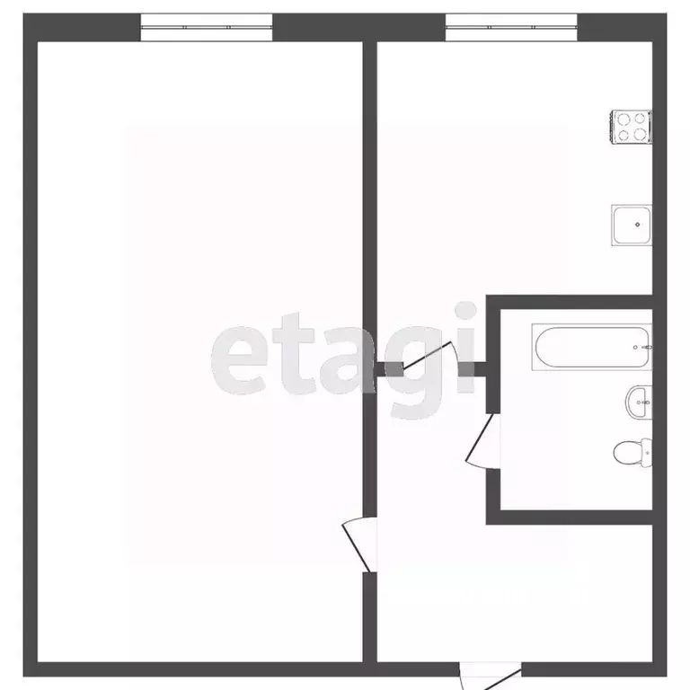 1-к кв. Тюменская область, Тюмень ул. Червишевский Тракт, 60 (31.6 м) - Фото 1