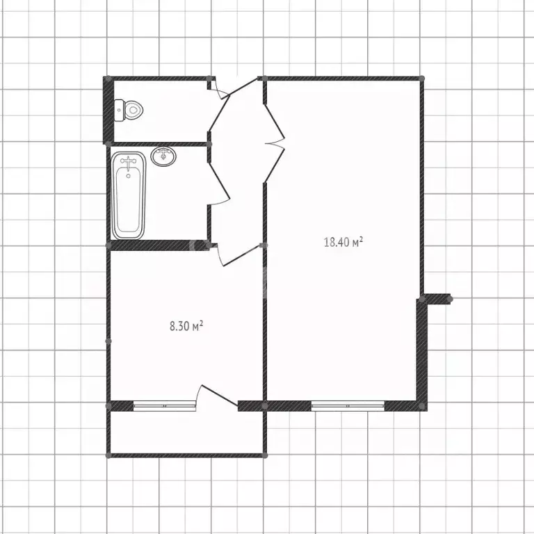 1-к кв. Липецкая область, Липецк ул. Имени Генерала Меркулова, 47 ... - Фото 2