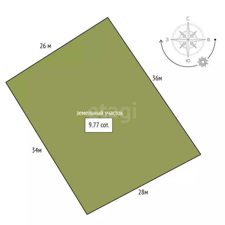 Участок в деревня Янино-2, Новая улица (9.77 м) - Фото 2