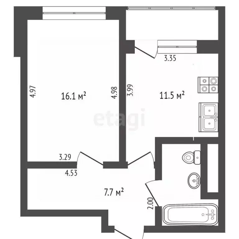 1-к кв. Москва Рязановское поселение, ул. Гореловская, 3 (41.6 м) - Фото 1