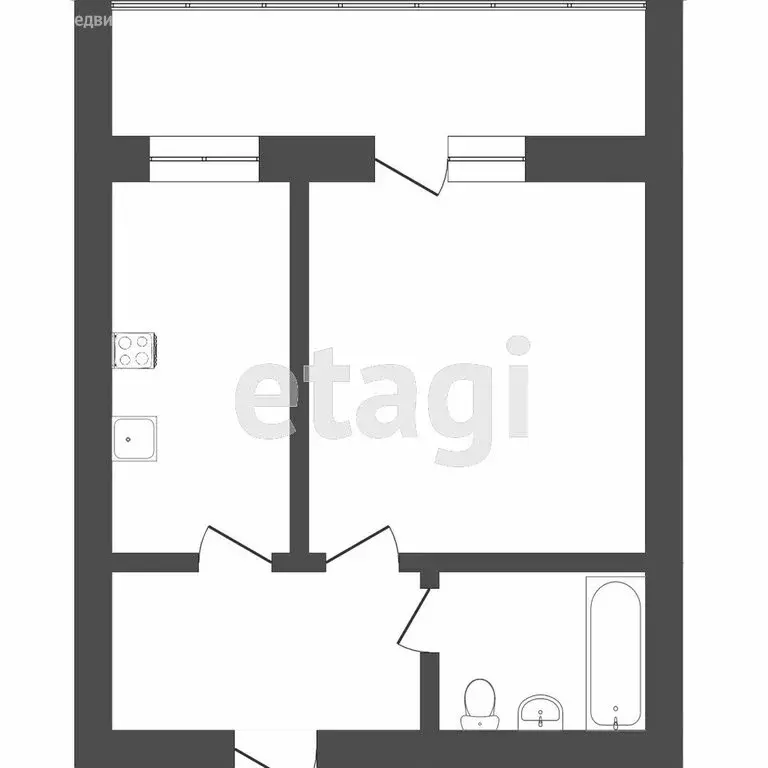 1-комнатная квартира: Томск, посёлок Степановка, улица Энергетиков, 15 ... - Фото 1