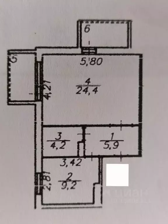 1-к кв. Астраханская область, Астрахань ул. Медиков, 8 (43.7 м) - Фото 2