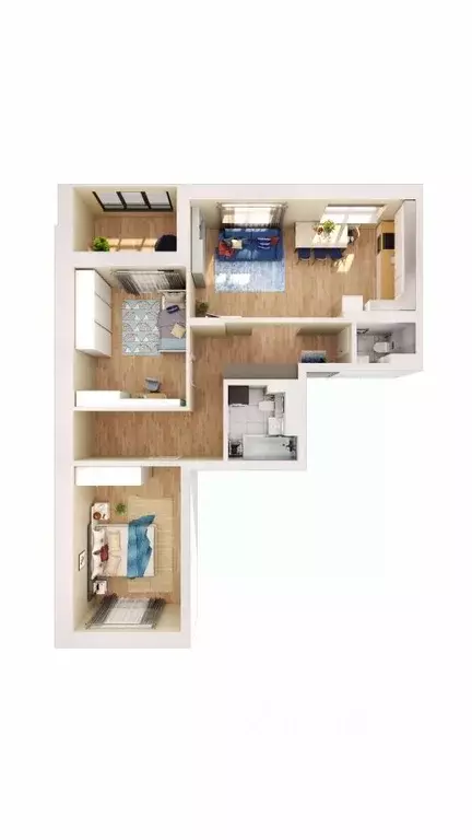 3-к кв. Татарстан, Казань ул. Петра Полушкина, 1 (81.2 м) - Фото 1