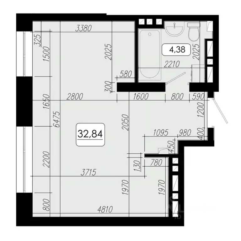 1-к кв. Приморский край, Владивосток Верхняя ул., 20 (32.84 м) - Фото 1