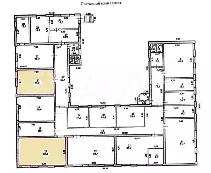 Офис, 91 м (55+36) - Фото 0