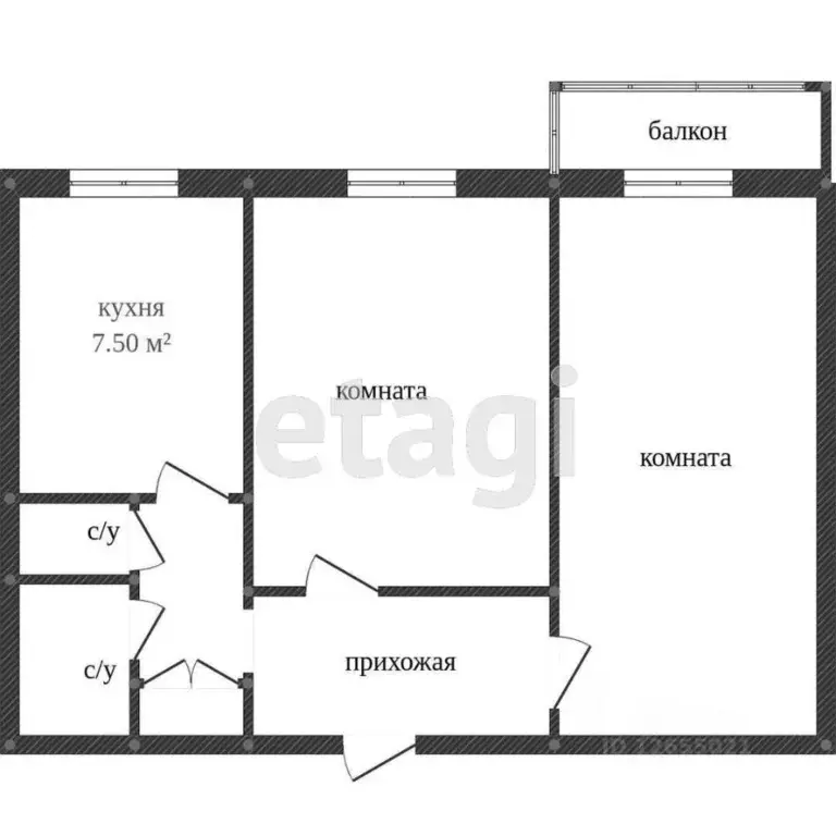 2-к кв. Костромская область, Кострома Индустриальная ул., 6 (50.1 м) - Фото 2