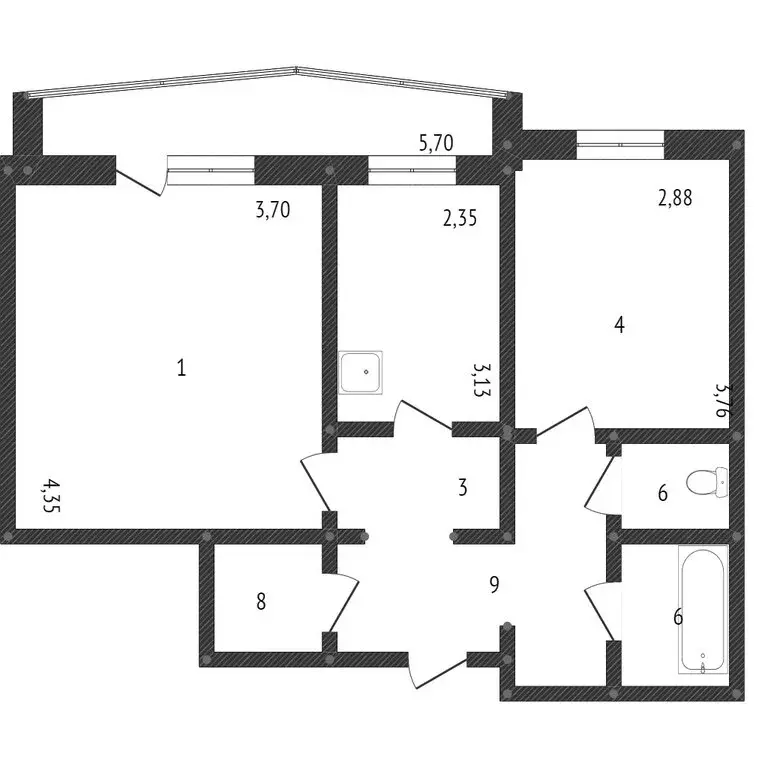 2-комнатная квартира: Улан-Удэ, улица Жердева, 33А (50.2 м) - Фото 1