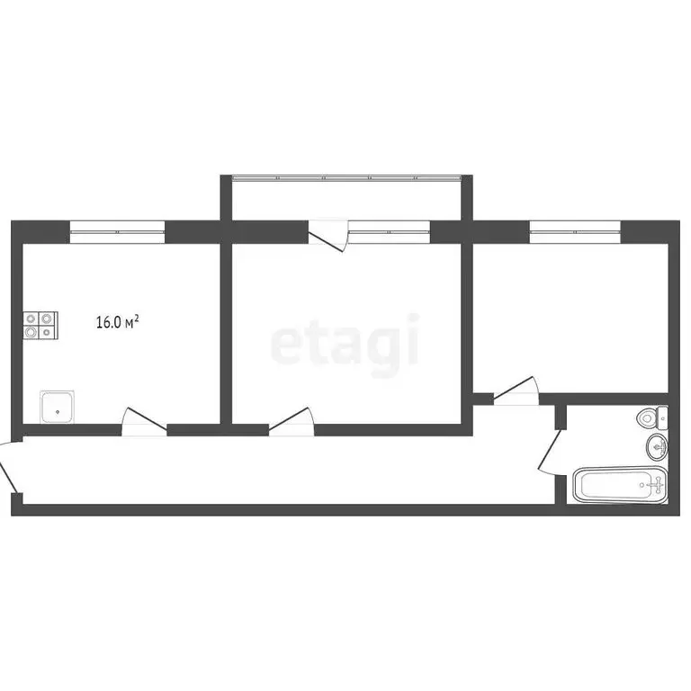 2-комнатная квартира: Тамбов, улица Карла Маркса, 175А (67.5 м) - Фото 1