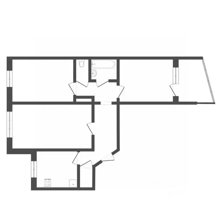 3-к кв. Тюменская область, Тюмень Комсомольская ул., 44 (63.5 м) - Фото 1
