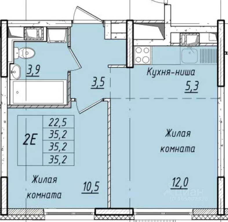 2-к кв. Московская область, Мытищи ул. Стрельбище Динамо, 10 (35.2 м) - Фото 1