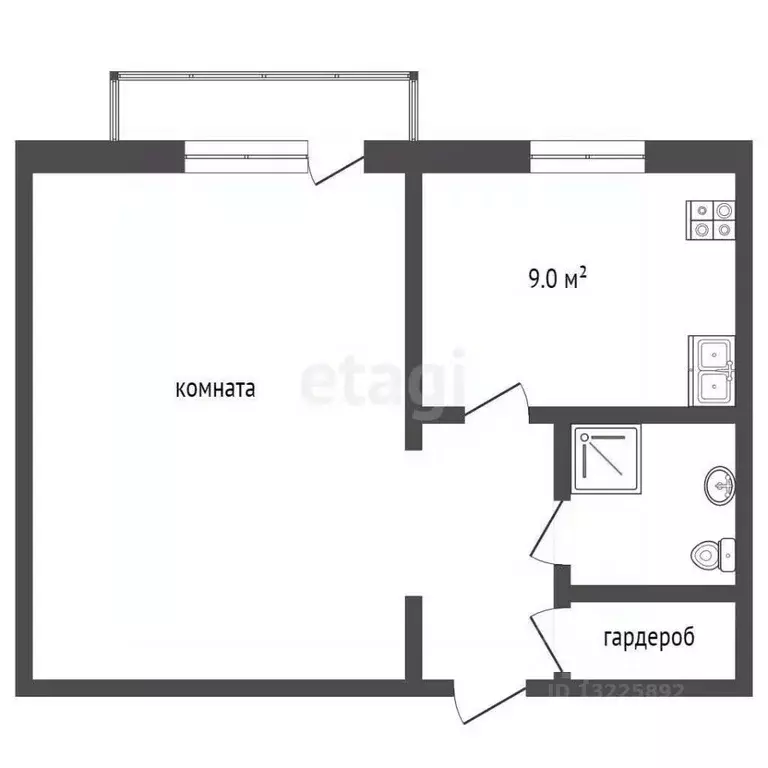 1-к кв. Вологодская область, Вологда Ярославская ул., 36 (38.0 м) - Фото 2