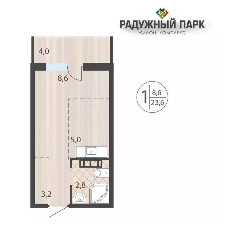 1-к кв. Иркутская область, Иркутск ул. Костычева (23.6 м) - Фото 0