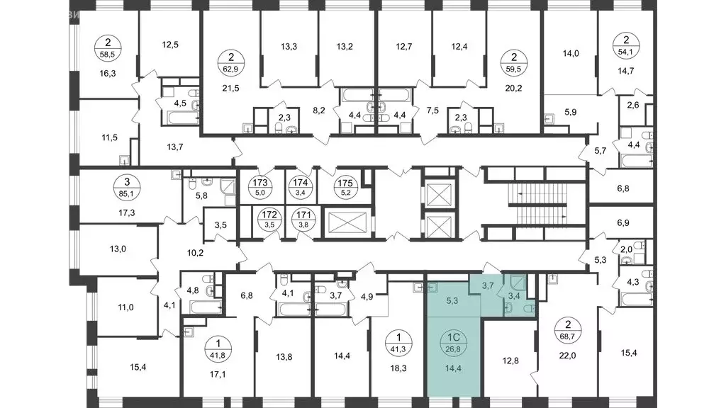 Квартира-студия: Московский, улица Никитина, 3к3 (24.8 м) - Фото 2