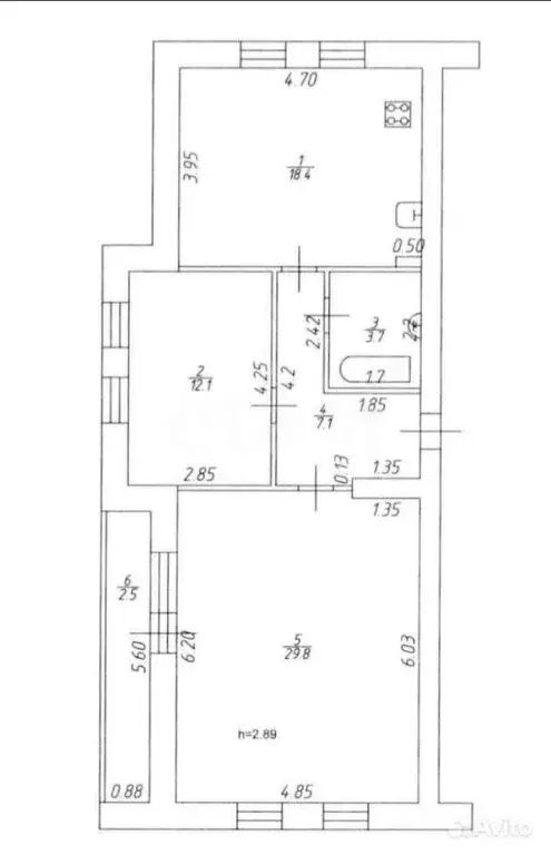 2-комнатная квартира: Казань, улица Зинина, 20 (71.1 м) - Фото 1