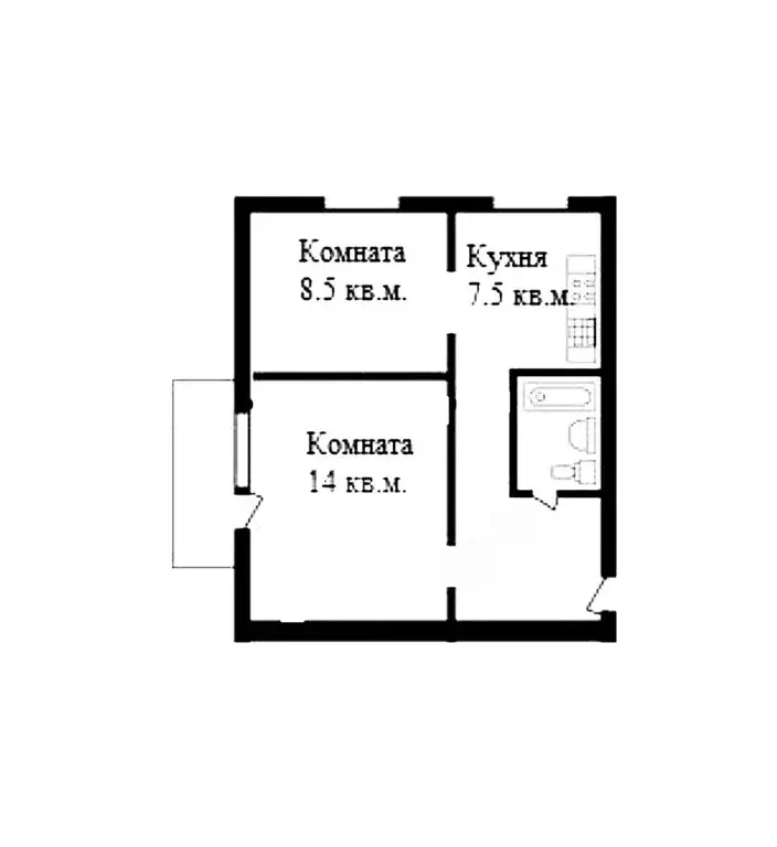 2-к кв. Москва Туристская ул., 4К4 (36.7 м) - Фото 0