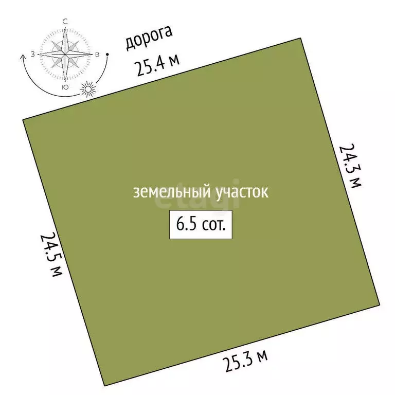 Участок в Ялуторовск, Чукреевская улица (6.5 м) - Фото 0