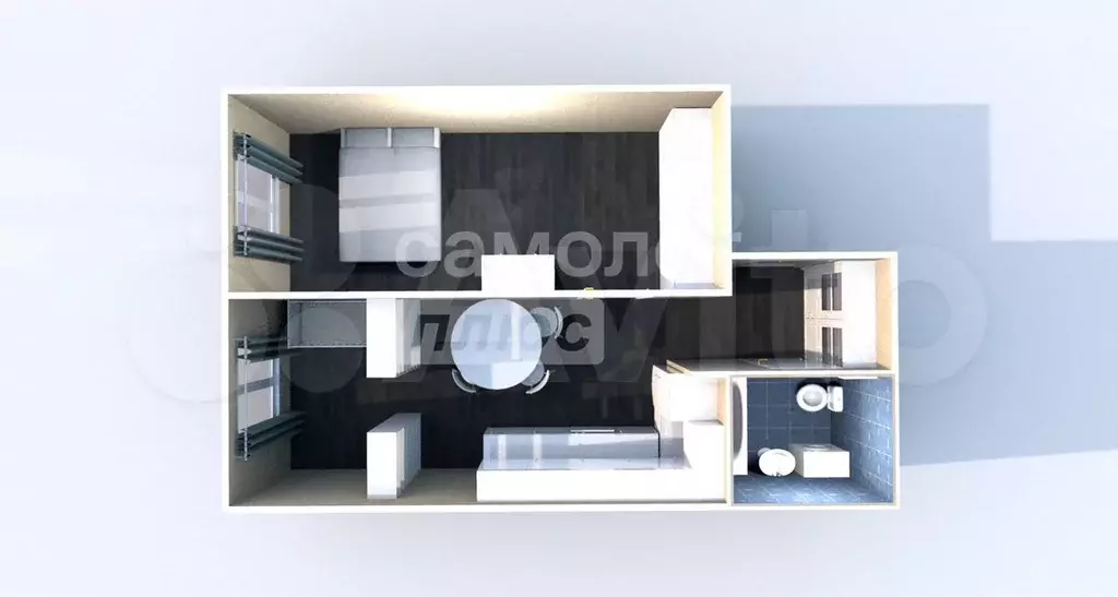 1-к. квартира, 41,6 м, 23/23 эт. - Фото 1