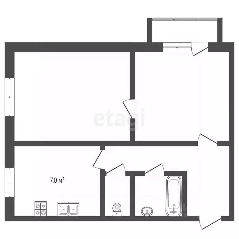 2-к кв. Ростовская область, Ростов-на-Дону просп. 40-летия Победы, ... - Фото 1