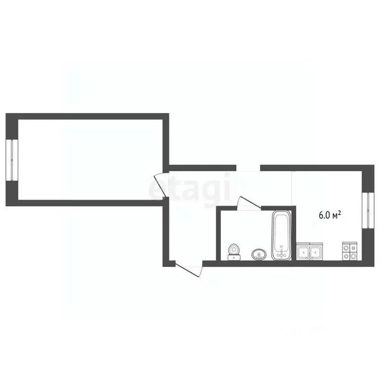 1-к кв. Архангельская область, Новодвинск Первомайская ул., 3 (32.4 м) - Фото 1