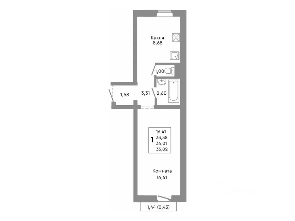 1-к кв. Челябинская область, Челябинск Никс Лайн на Ярославской жилой ... - Фото 1