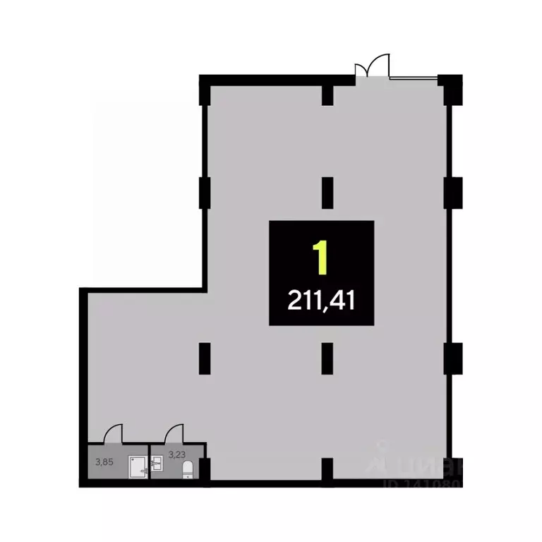 Офис в Тюменская область, Тюмень ул. Андрея Приказнова, 2 (211 м) - Фото 1