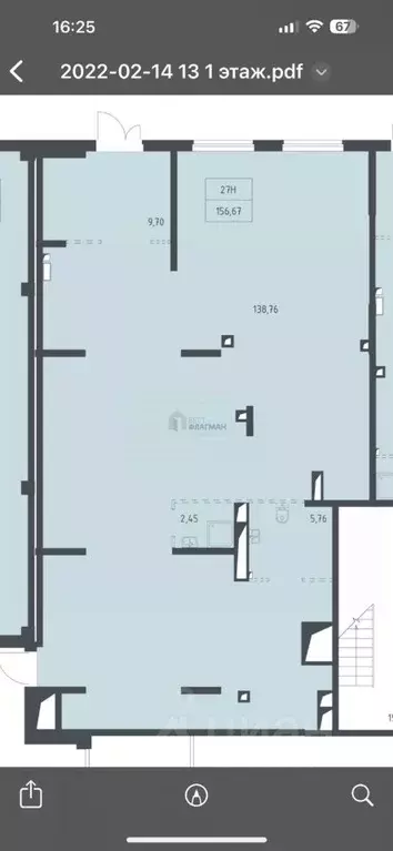 Помещение свободного назначения в Москва пер. Любучанский, 1к3 (78 м) - Фото 1