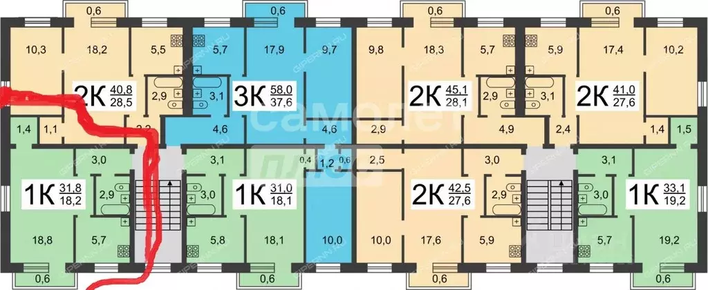 1-к кв. Нижегородская область, Нижний Новгород ул. Радистов, 5 (32.0 ... - Фото 2