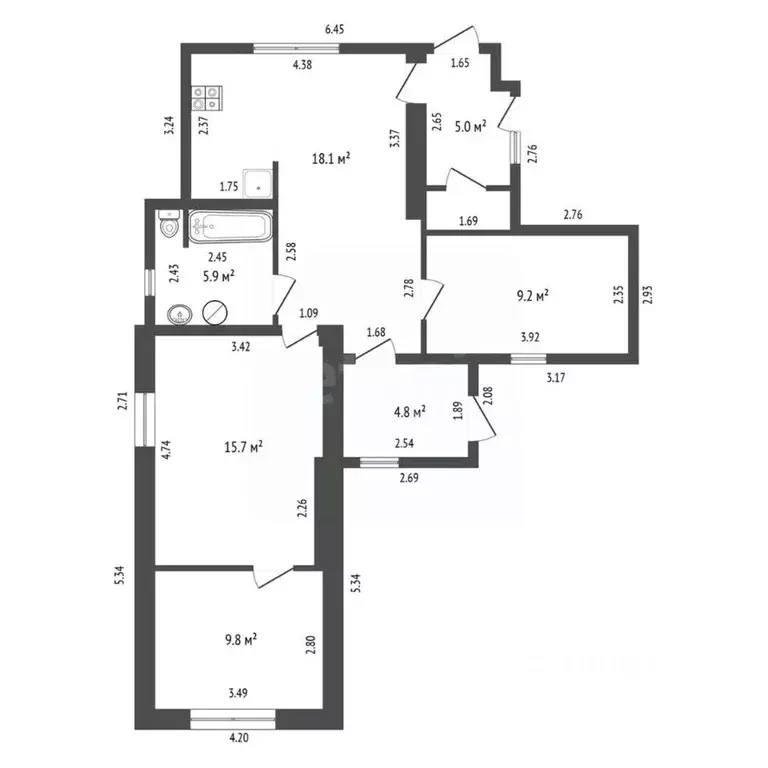 Дом в Челябинская область, Копейск 1 Мая ул., 33 (70 м) - Фото 1