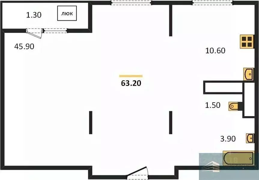 1-к кв. Воронежская область, Воронеж ул. Загоровского, 7к2 (63.2 м) - Фото 0