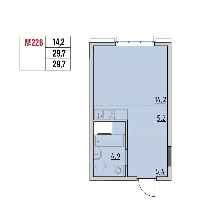 1-комнатная квартира: Маркова, квартал Стрижи, 16 (29.7 м) - Фото 1