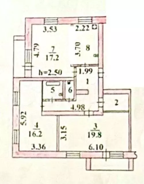 2-к. квартира, 78,3 м, 5/5 эт. - Фото 0