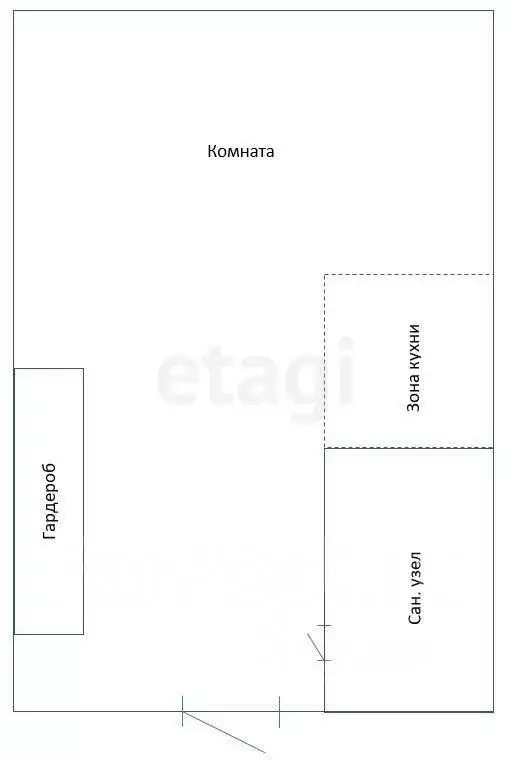 Студия Приморский край, Владивосток ул. Полковника Фесюна, 20 (21.6 м) - Фото 1