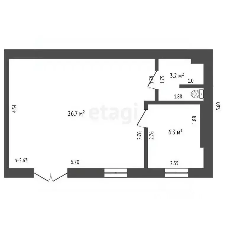 Торговая площадь в Самарская область, Новокуйбышевск ул. Кутузова, ... - Фото 2