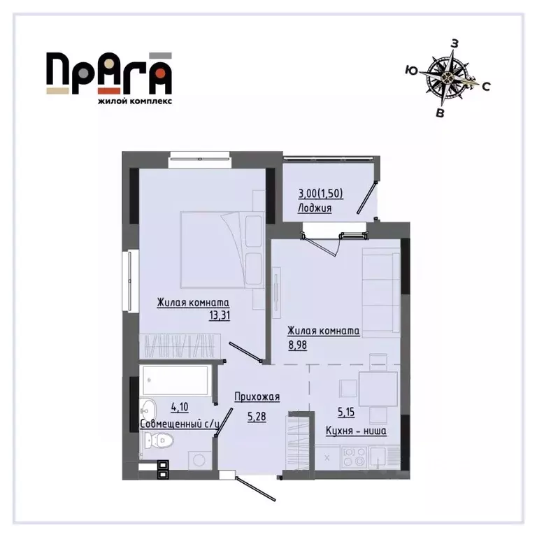 1-к кв. Удмуртия, Ижевск Комсомольская ул., 83 (38.26 м) - Фото 1