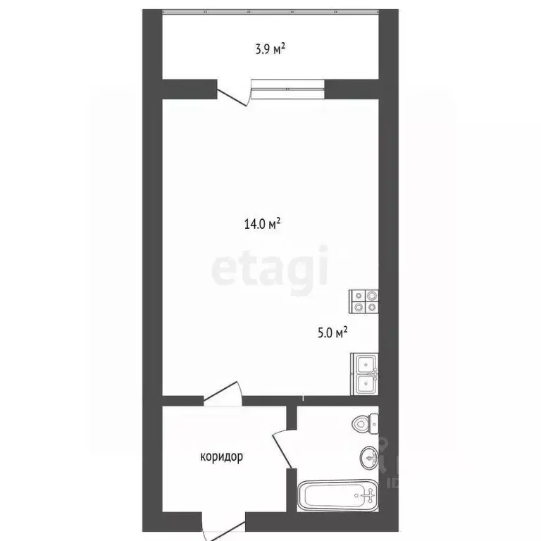 Студия Ханты-Мансийский АО, Сургут ул. Александра Усольцева, 30 (23.5 ... - Фото 2