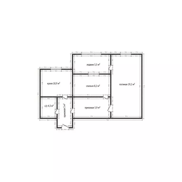 2-комнатная квартира: Каспийск, проспект М. Омарова, 10 (55 м) - Фото 1