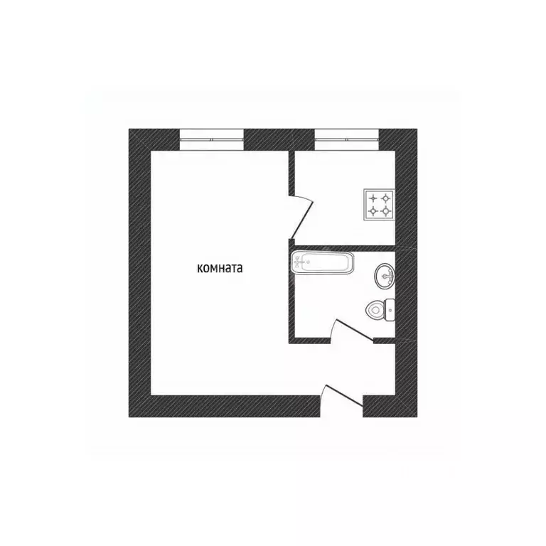 1-к кв. Ленинградская область, Волхов просп. Державина, 48 (30.3 м) - Фото 1